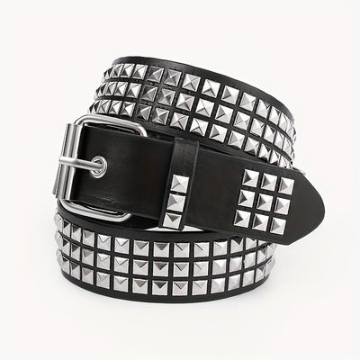 Cinturão unisex com estilo comum Largura 2-4cm Ferro Fivela Rivet Punk Design