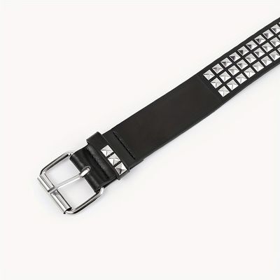 Cinturão unisex com estilo comum Largura 2-4cm Ferro Fivela Rivet Punk Design