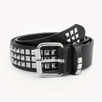 Cinturão unisex com estilo comum Largura 2-4cm Ferro Fivela Rivet Punk Design