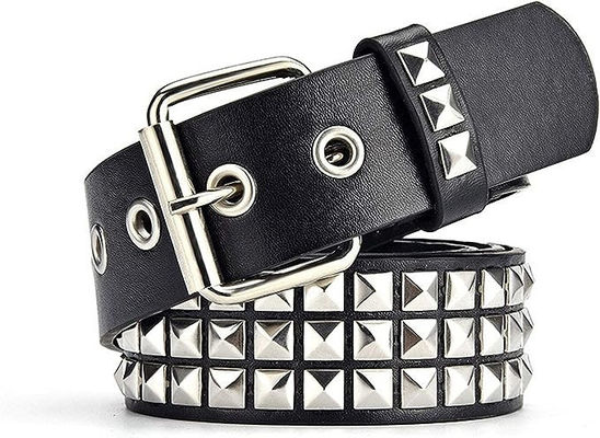 Cinturão unisex com estilo comum Largura 2-4cm Ferro Fivela Rivet Punk Design