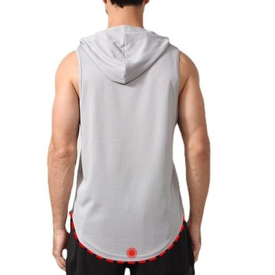 XMAMLON RTS OEM Quick Dry Gym Tank Sleeveless Bodybuilding Tank Top Capuzado para Homens