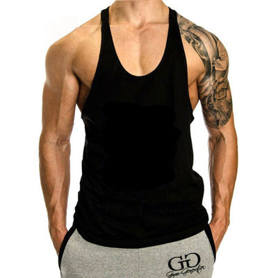RTS OEM Impressão Digital Gym Cut Off Tank Sleeveless para Homens Athletic Wear
