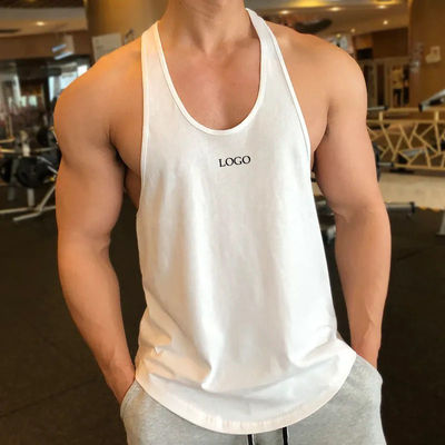 RTS OEM Impressão Digital Gym Cut Off Tank Sleeveless para Homens Athletic Wear