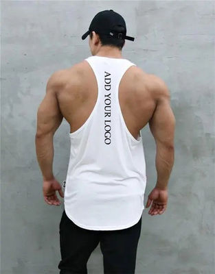 RTS OEM Impressão Digital Gym Cut Off Tank Sleeveless para Homens Athletic Wear