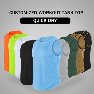 Impressão digital XMAMLON OEM RTS QUICK DRY Ginásio Maratona Colete de corrida para fitness masculino