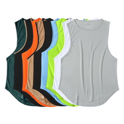 Impressão digital XMAMLON OEM RTS QUICK DRY Ginásio Maratona Colete de corrida para fitness masculino