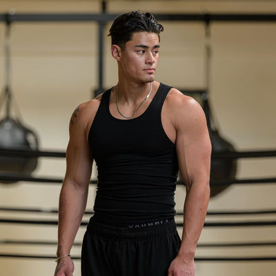Impressão digital de poliéster Tops masculinos para XMAMLON RTS OEM Custom Fitness Gym Wear