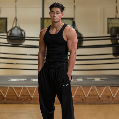 Impressão digital de poliéster Tops masculinos para XMAMLON RTS OEM Custom Fitness Gym Wear