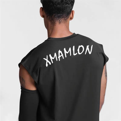 Unisex Impressão Gráfica Digital Ginásio Cortado Vestido Sem Manga XMAMLON Custom OEM RTS