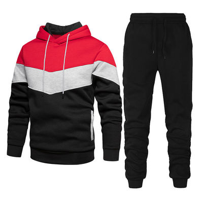 Adulto Unisex Hoodies 100% algodão Camisola e calças de treino Conjunto sólido