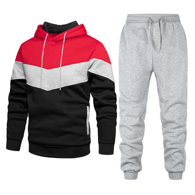 Adulto Unisex Hoodies 100% algodão Camisola e calças de treino Conjunto sólido