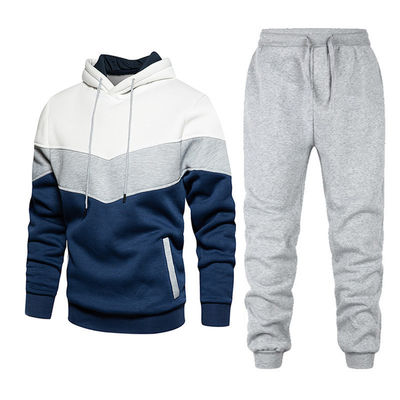 Adulto Unisex Hoodies 100% algodão Camisola e calças de treino Conjunto sólido