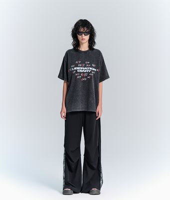 100% de algodão Homens Mulheres T-shirts Manga curta T-shirts DTG Impressão de tela Puff Acid Lavado