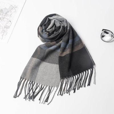 Fãs da equipa de futebol Jacquard Scarf Custom Tricoteado Scarf de Inverno com padrão em quadros