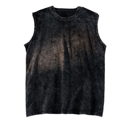 Impresso 230G COTTON Vintage Ropa Colete de ginástica para homens Custom Cut Off Sleeveless Tank Top