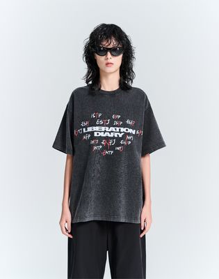100% de algodão Homens Mulheres T-shirts Manga curta T-shirts DTG Impressão de tela Puff Acid Lavado