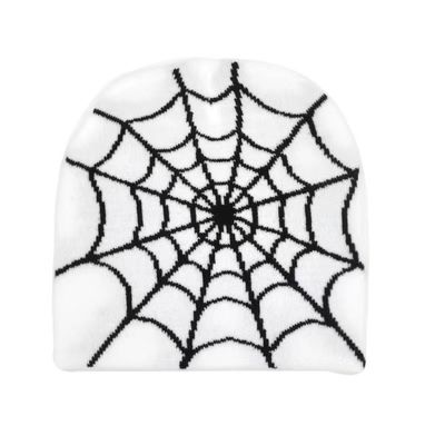 Capa de inverno unisex com web de aranha de tricô e estilo Y2K