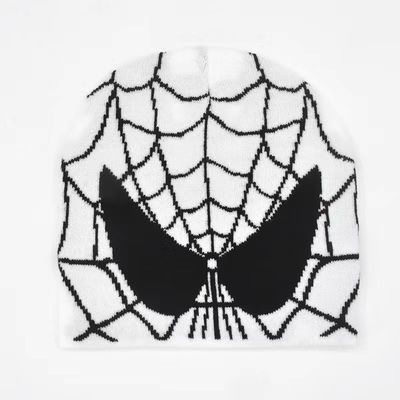 Capa de inverno unisex com web de aranha de tricô e estilo Y2K