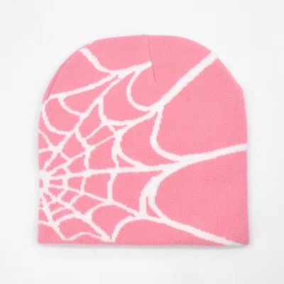 Capa de inverno unisex com web de aranha de tricô e estilo Y2K