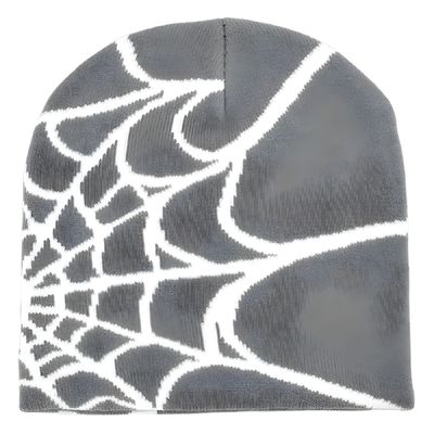 Capa de inverno unisex com web de aranha de tricô e estilo Y2K
