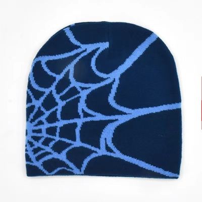 Capa de inverno unisex com web de aranha de tricô e estilo Y2K