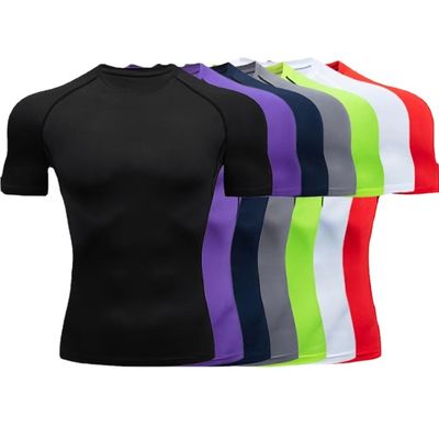 XMAMLON camiseta de manga curta masculina perfeita para treinamento de compressão atlética