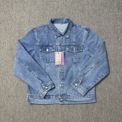 Trajes de maior tamanho para homens Traje casual de casaco personalizado 2 peças com tecido de denim