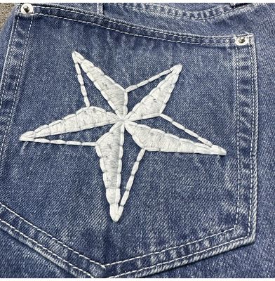 Trajes de maior tamanho para homens Traje casual de casaco personalizado 2 peças com tecido de denim