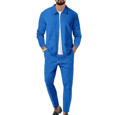 Trajes para homens Fitness Jogador Esporte Jaqueta com fecho de duas peças