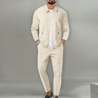 Trajes para homens Fitness Jogador Esporte Jaqueta com fecho de duas peças