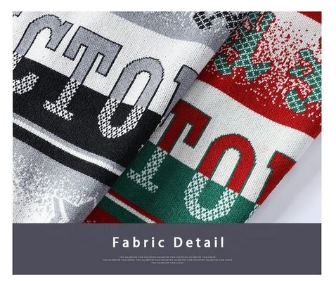 Logotipo personalizado Jacquard Tricote camisola masculina em estilo casual grande para conforto no inverno