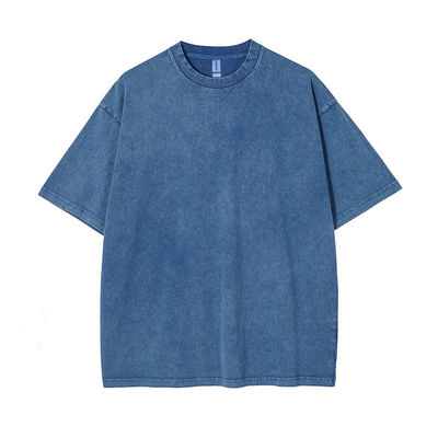 XMAMLON RTS OEM Vintage 250G Streetwear de grande porte camiseta pesada para homens