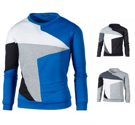 Suéter de lã confortável, à prova de vento, de manga longa, para moda casual masculina