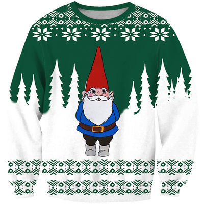 XMAMLON Camiseta de pescoço redondo personalizada Camisa de roupas masculinas Casual Camisola de Natal Camisola impressa