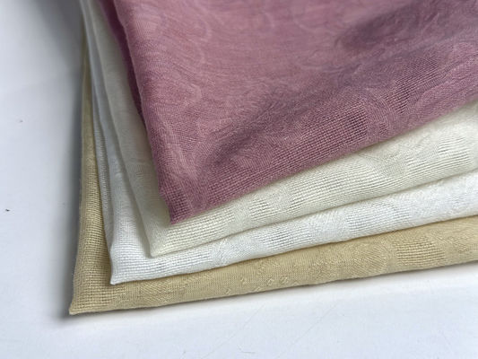 Tecido de lã leve e poliéster Jacquard de lã de lã tingido para vestidos