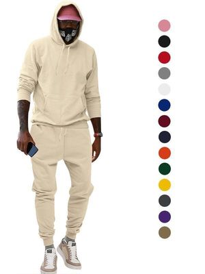 Trajes de suor em branco personalizados Homens Jogging Set Hoodies Jogging Usar roupas