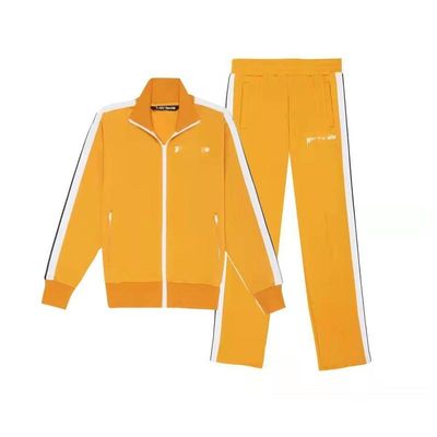 Unisex bordado Zip Up Jogging Wear Streetwear Impressão de transferência de calor