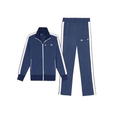 Unisex bordado Zip Up Jogging Wear Streetwear Impressão de transferência de calor