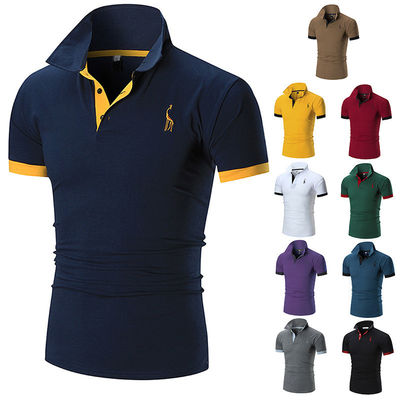Impressão Padrão Tipo 330 gramas Plain Casual Golf Custom Logo simples Polo Shirt Para Homens