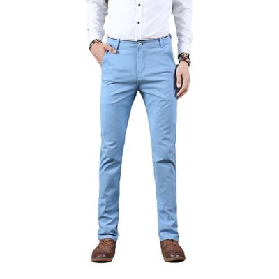 Calças casual de estiramento Four Seasons para homens com design fino e leve
