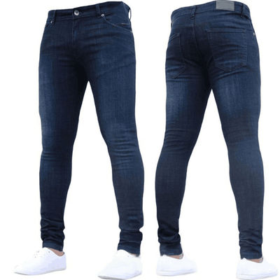 Apoio 7 dias Encomenda de amostra Tempo de entrega Calças jeans de cor sólida Calças jeans de lápis de denim