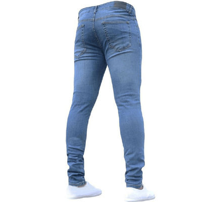Apoio 7 dias Encomenda de amostra Tempo de entrega Calças jeans de cor sólida Calças jeans de lápis de denim