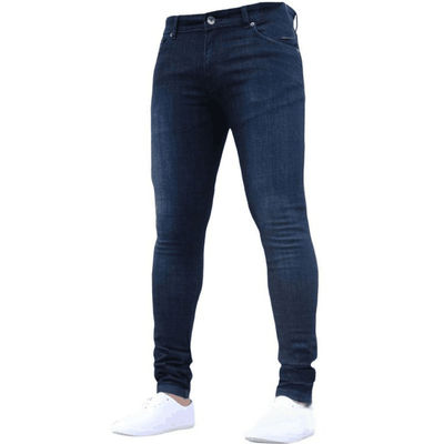Apoio 7 dias Encomenda de amostra Tempo de entrega Calças jeans de cor sólida Calças jeans de lápis de denim