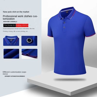 Camiseta de polo de manga curta personalizada para homens para atividades comerciais, trabalho e publicidade