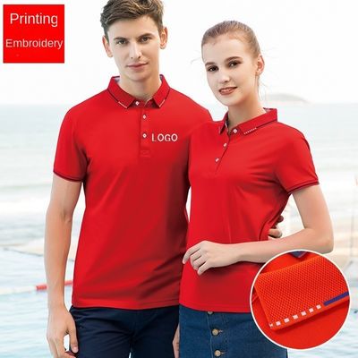 Camiseta de polo de manga curta personalizada para homens para atividades comerciais, trabalho e publicidade