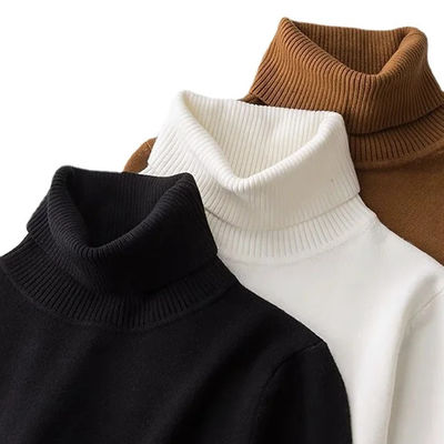 Roupas de tricô de primavera suéter de pescoço alto para homens roupa interior à prova de vento blusa camisa de baixo