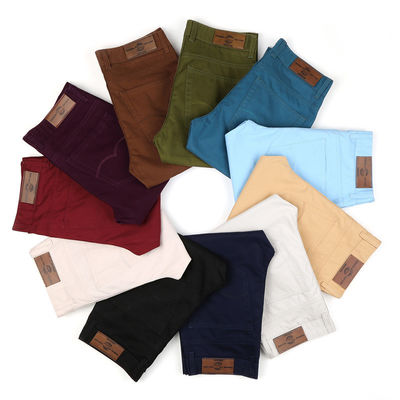 Calças de comprimento Calças de moda Estilo de alongamento de algodão Calças de cintura média Para homem