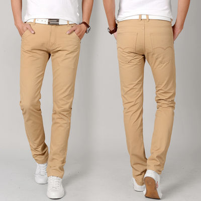 Calças de comprimento Calças de moda Estilo de alongamento de algodão Calças de cintura média Para homem
