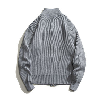 Cardigan com fecho de fechadura Suéter de tricô com 100% de poliéster na primavera