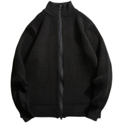 Cardigan com fecho de fechadura Suéter de tricô com 100% de poliéster na primavera